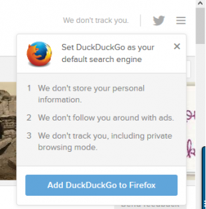 DuckDuckGo search privacy