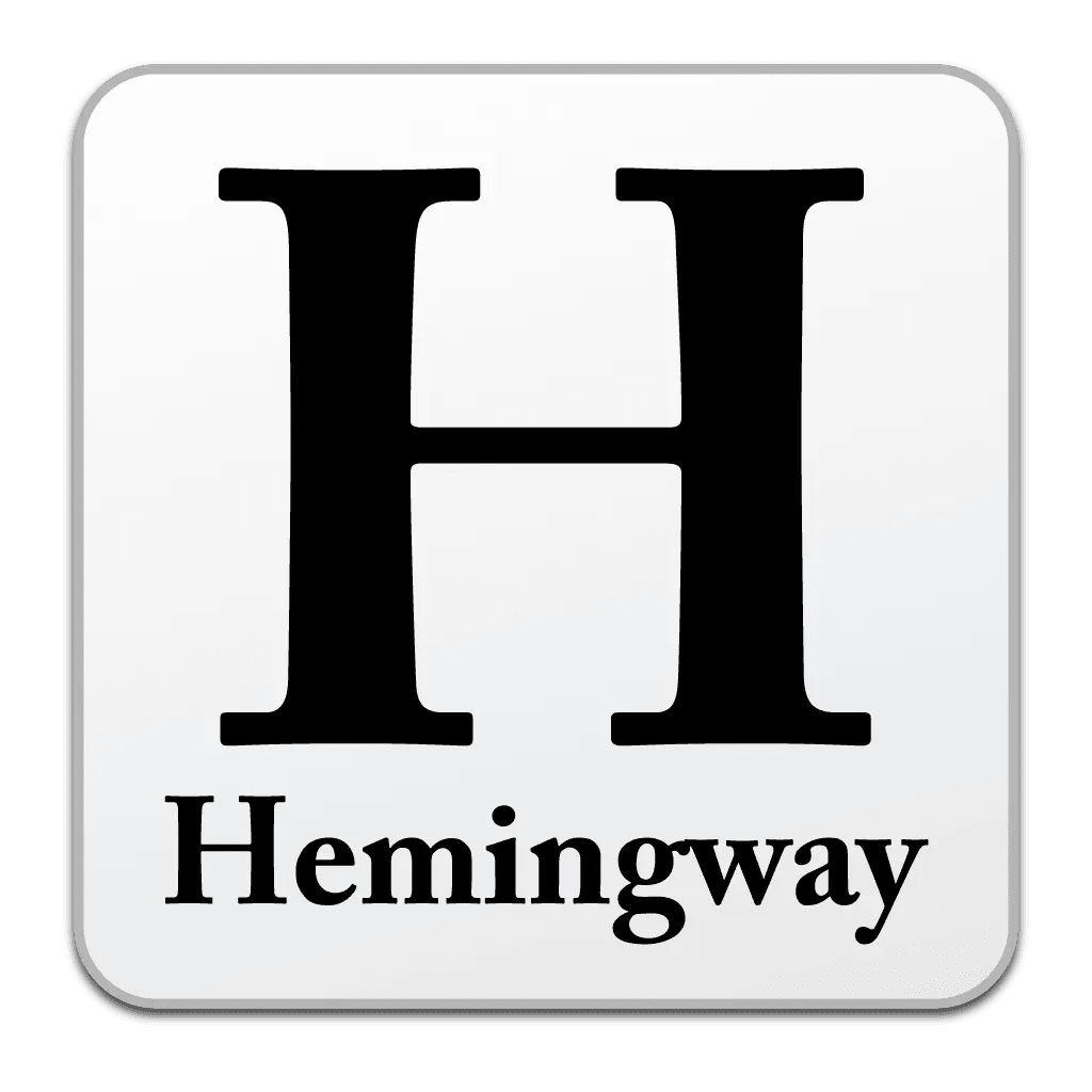 Hemingway App icon used for proofreading and content clarity.