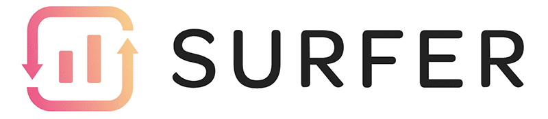 Surfer SEO logo for AI search engine optimization software.